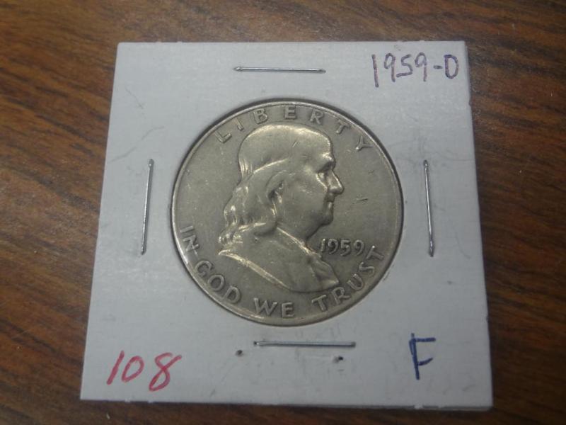 1959-D F Franklin Half Dollar...