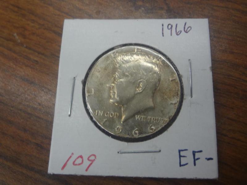 1966 EF- Kennedy Half Dollar 40% si...