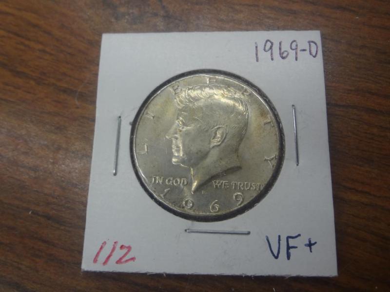 1969-D VF Kennedy Half Dollar 40% ...