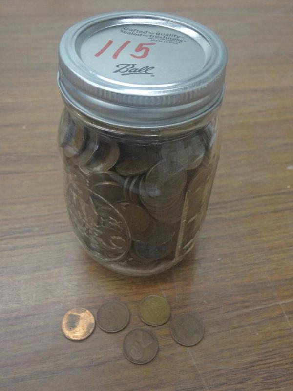 1 jar of 500 mixed date Wheat Penni...