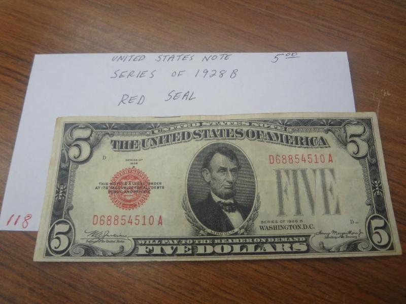 Series 1928 B $5.00 United States N...