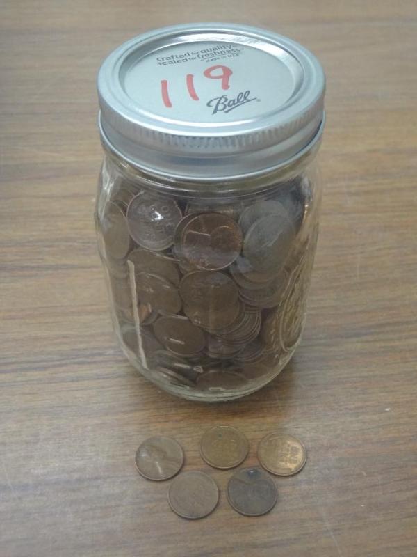 1 jar of 500 mixed date Wheat Penni...