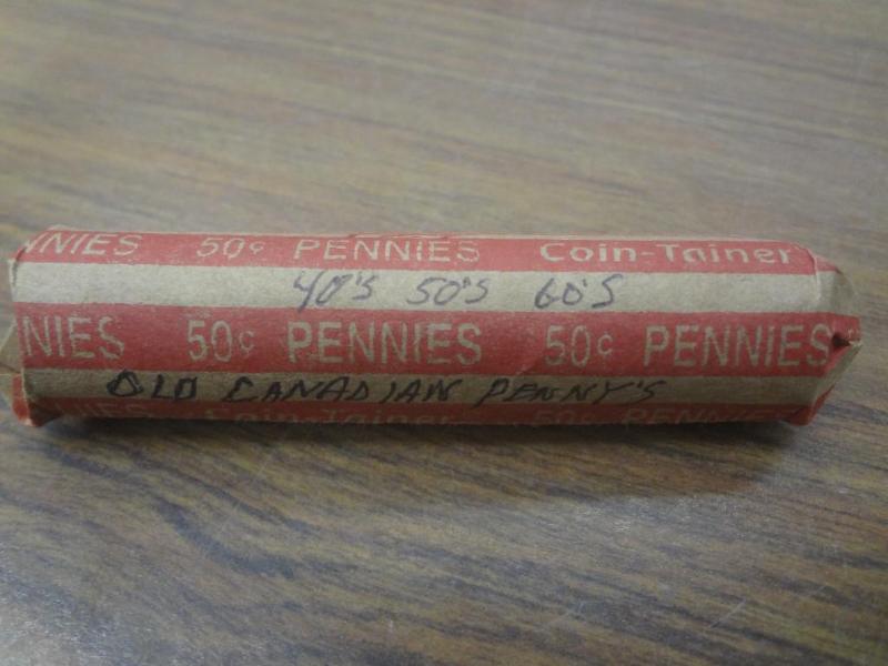 1 roll of 50 mixed date Canadian pe...