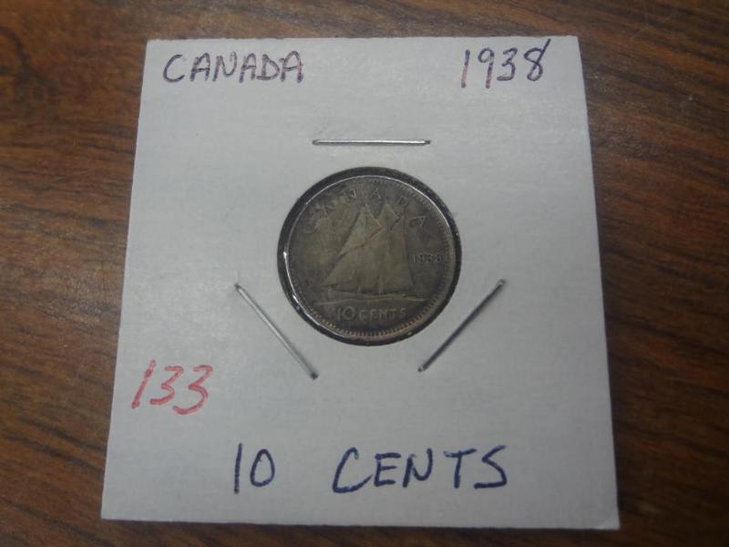 Canadian 1938 Silver Dime...