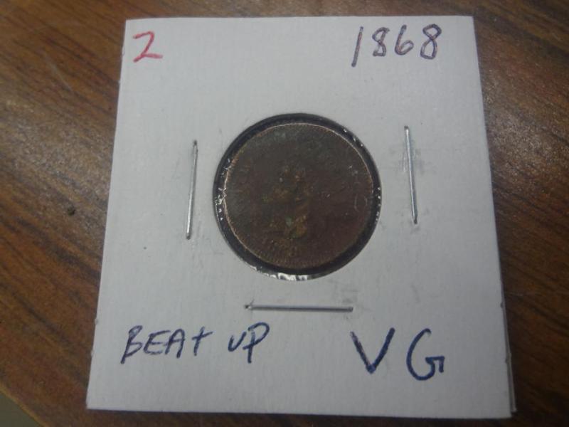 1868 Indian Head Cent VG (nice deta...