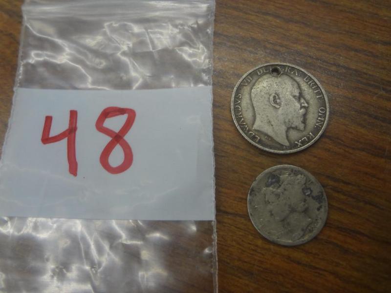 2 scrap silver coins...