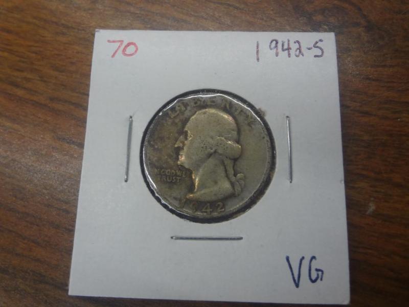 1942-S VG Washington Quarter...