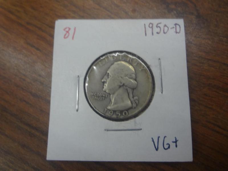 1950-D VG Washington Quarter...