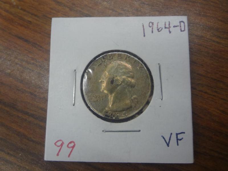 1964-D VF Washington Quarter...