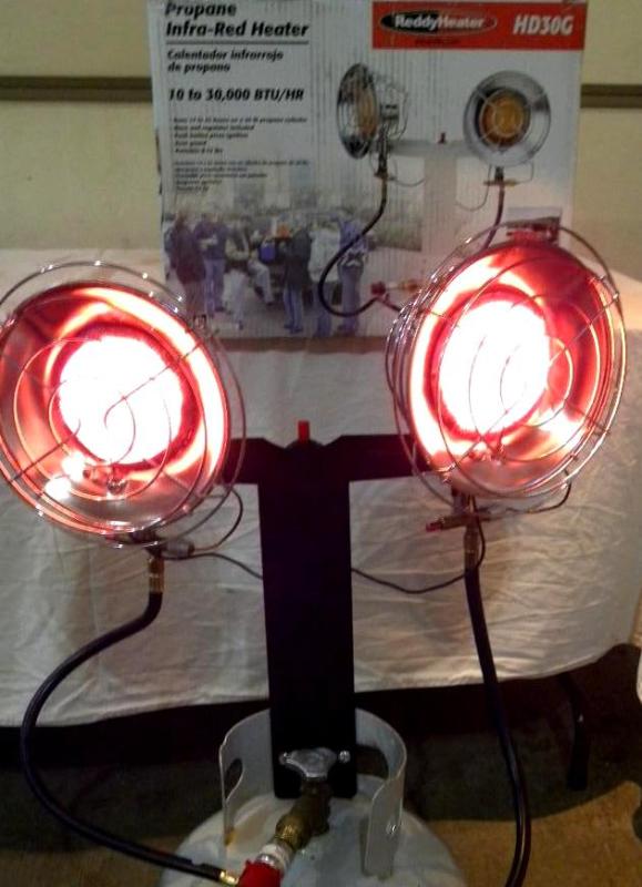 30,000-BTU Double Top Propane Heate...