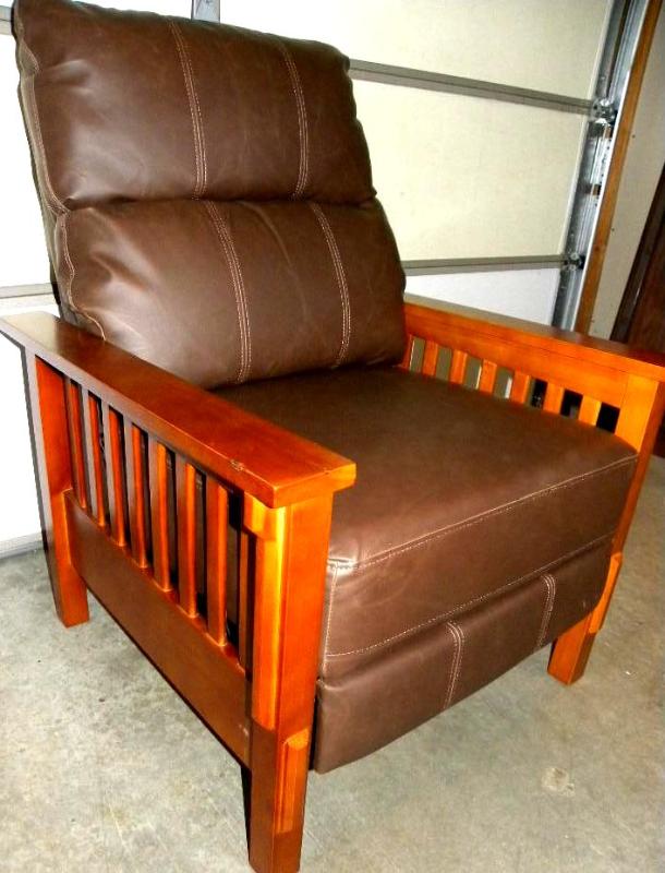 Mission Style Recliner, solid wood ...