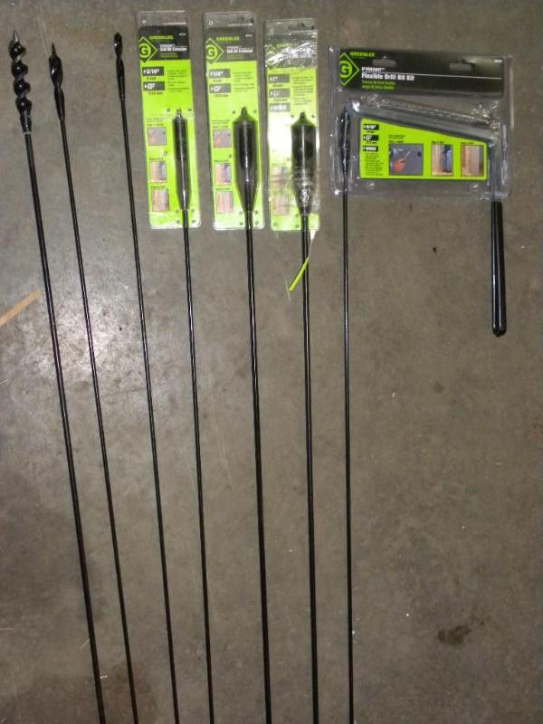 8Pc Greenlee 72 inch Flex Auger Bit...