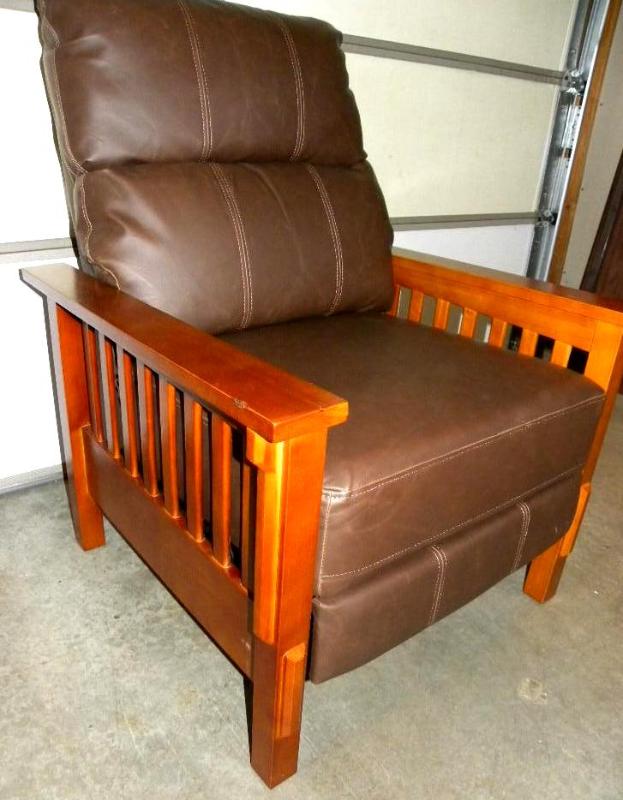 Mission Style Recliner, solid wood ...