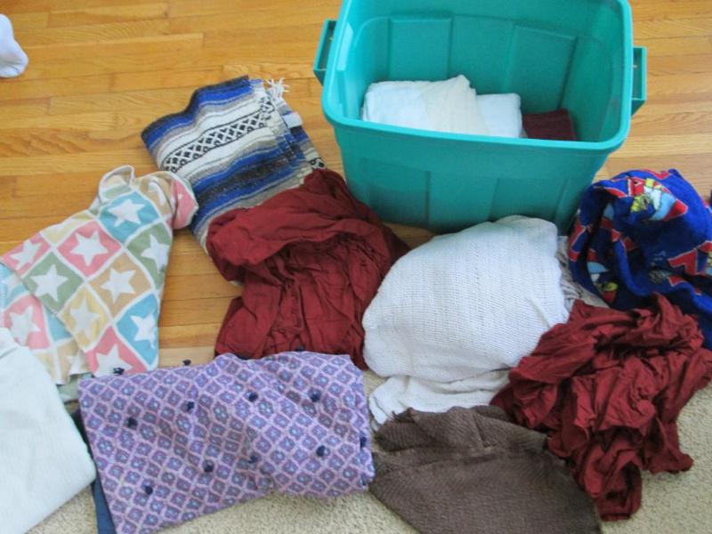 lot 101 image: Plastic tote full of assorted blank...