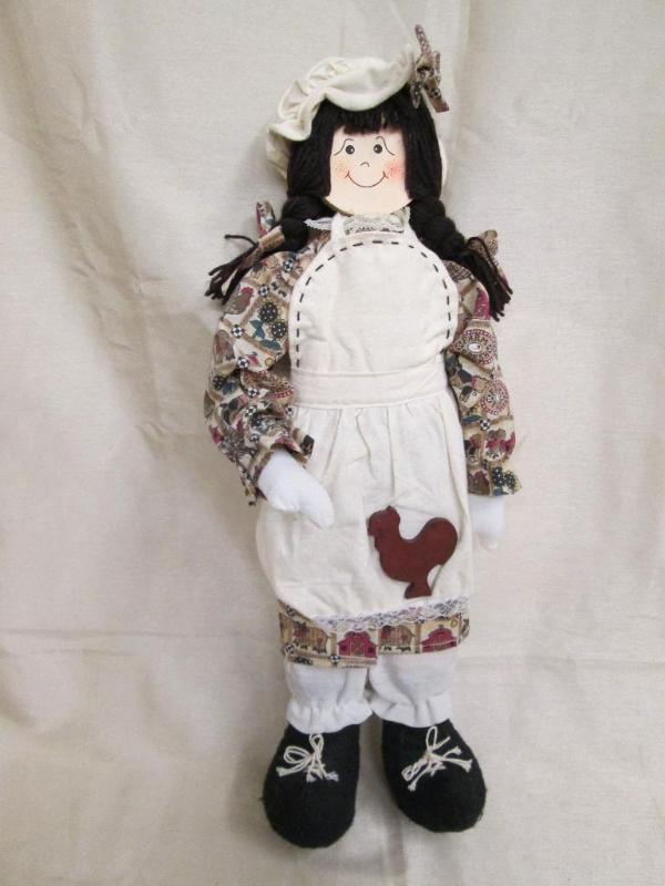 lot 113 image: CCI Mimi doll with wooden painted f...