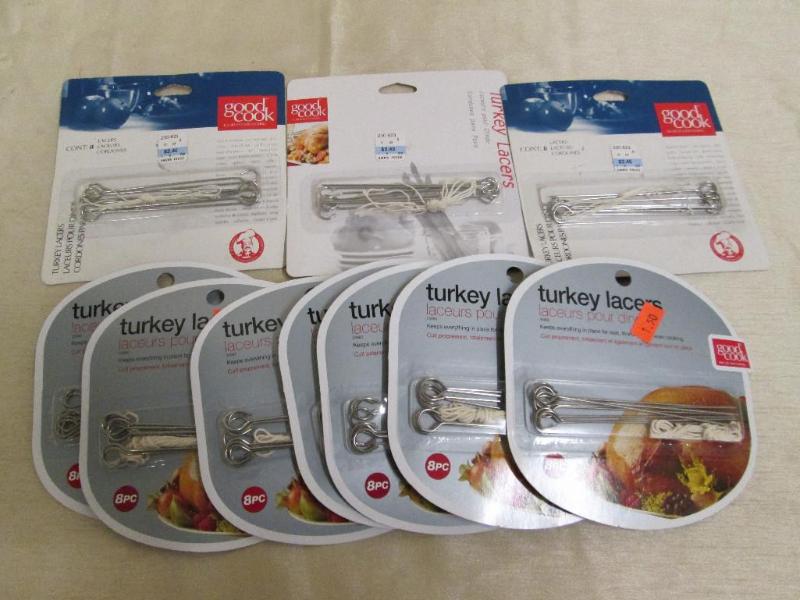 lot 122 image: Lot of 10 packages of turkey lacers...