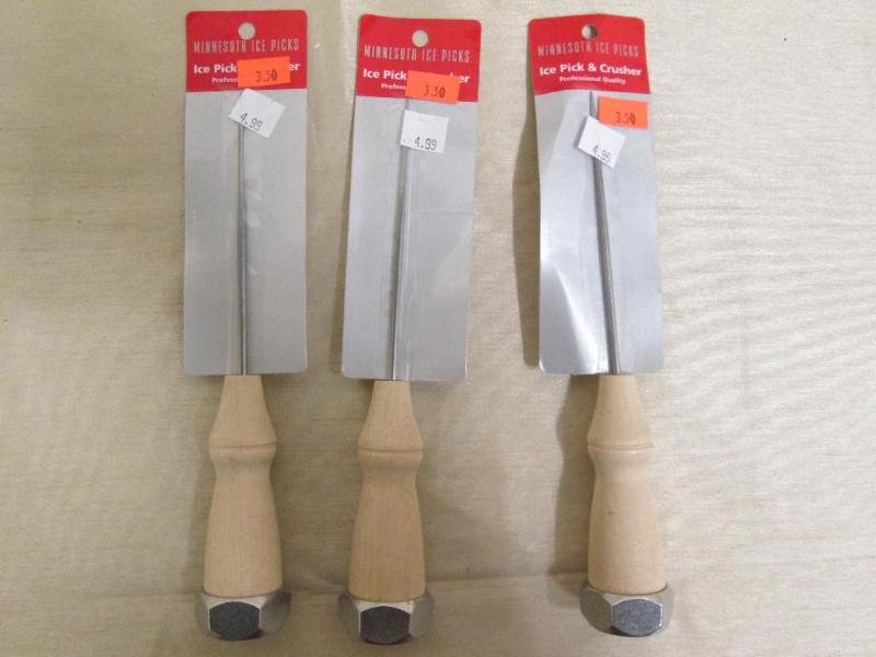lot 123 image: Lot of 3 ice pick  crusher combina...