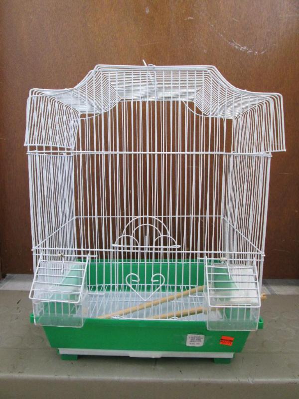 lot 141 image: Very nice bird cage complete with t...