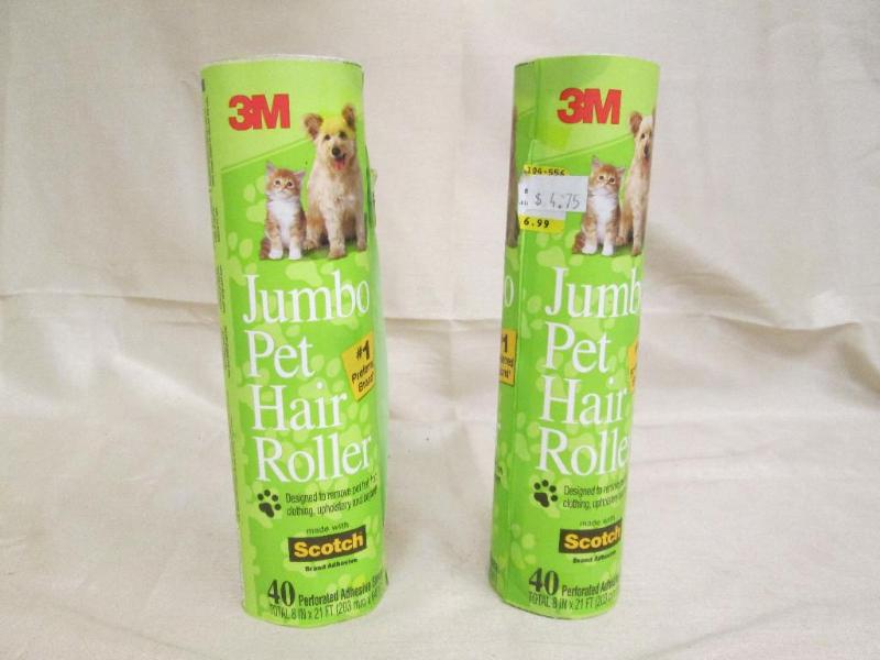 lot 157 image: Pair of 3M jumbo pet hair removal r...