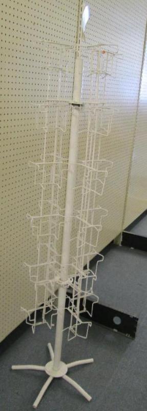 lot 162 image: Post card display rack. 68 in heigh...