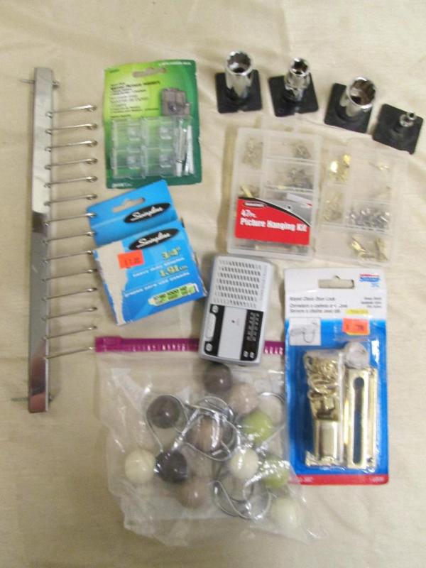 lot 191 image: Lot of household fasteners, hooks, ...