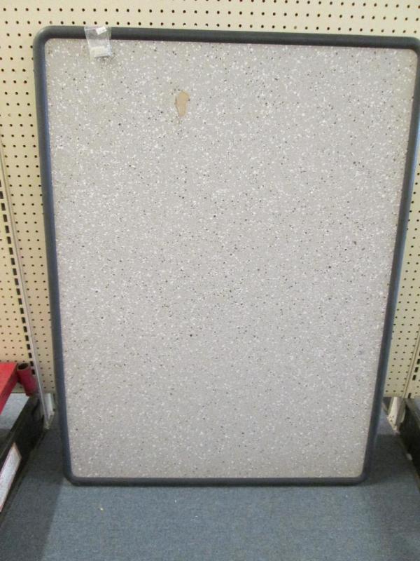 lot 199 image: 36 x 48 gray bulletin board framed ...