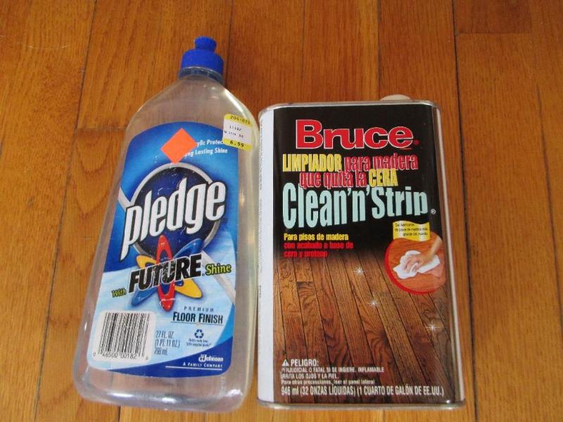 lot 213 image: Pledge and Bruce floor care...