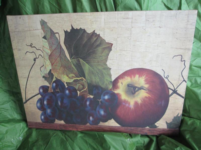 lot 221 image: Fruit print 18" x 24"...