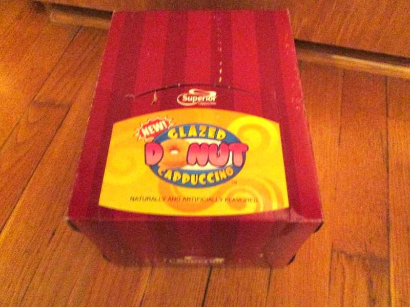 lot 245 image: Glazed donut cappuccino packs, sing...