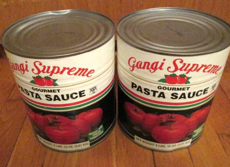 lot 247 image: 2 gallons pasta sauce, past sell by...