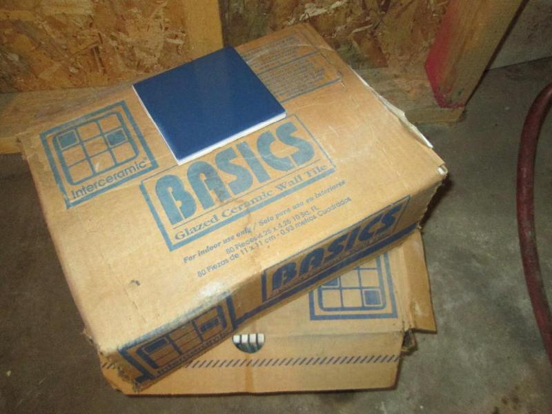 lot 251 image: 2 cases of ceramic wall tile, blue,...