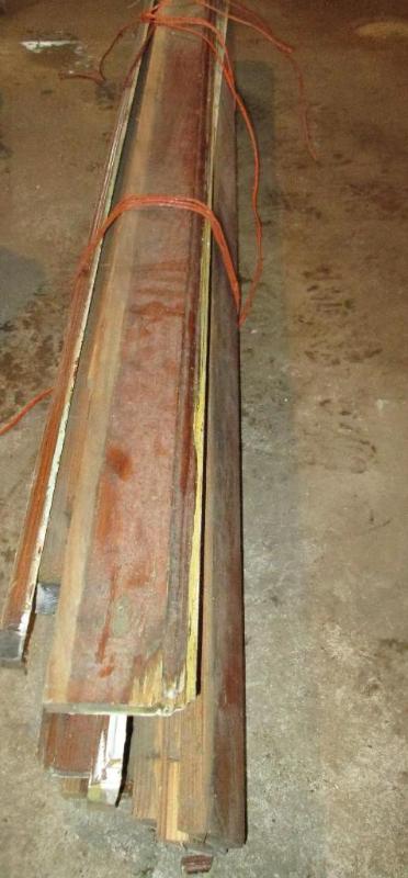 lot 253 image: Bundle of reclaimed trim wood, nice...