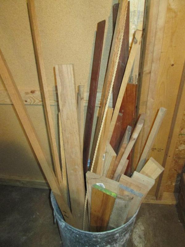 lot 254 image: Can of Assorted hardwood boards AND...