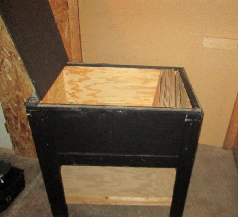 lot 266 image: Table hand crafted with hinged lid ...