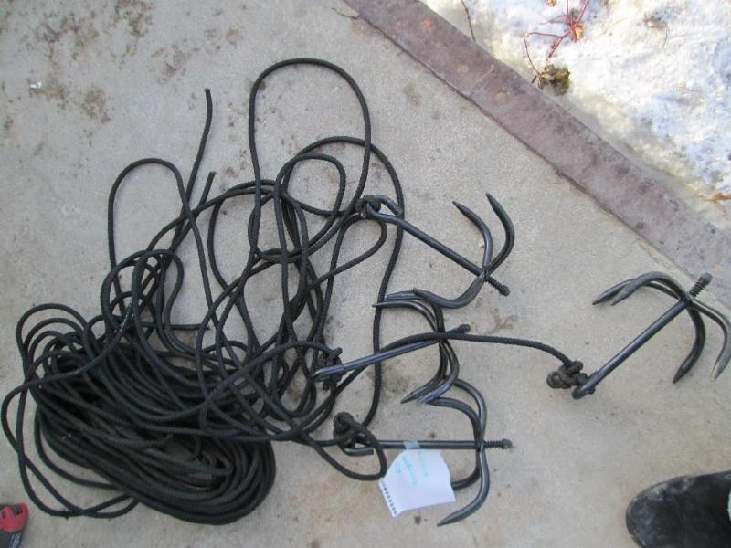 lot 41 image: 4 climbing ropes with anchors...