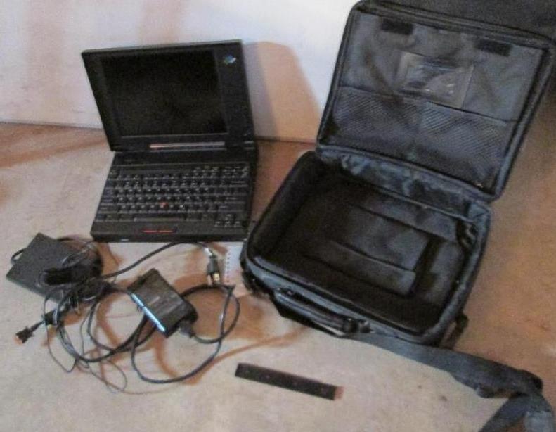 lot 43 image: IBM Thinkpad with external drive an...
