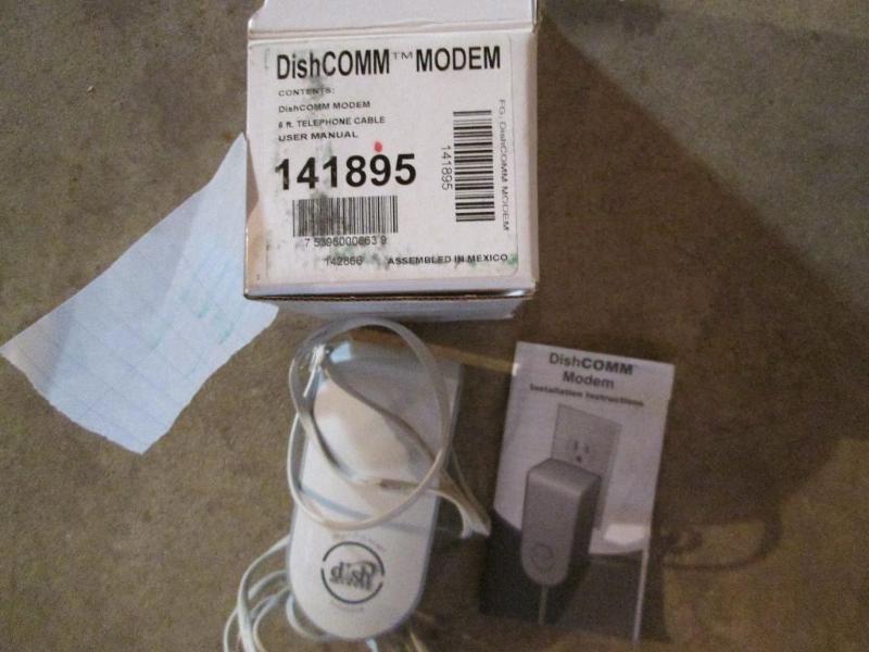 lot 44 image: Dish Dishcomm telephone jack modem...
