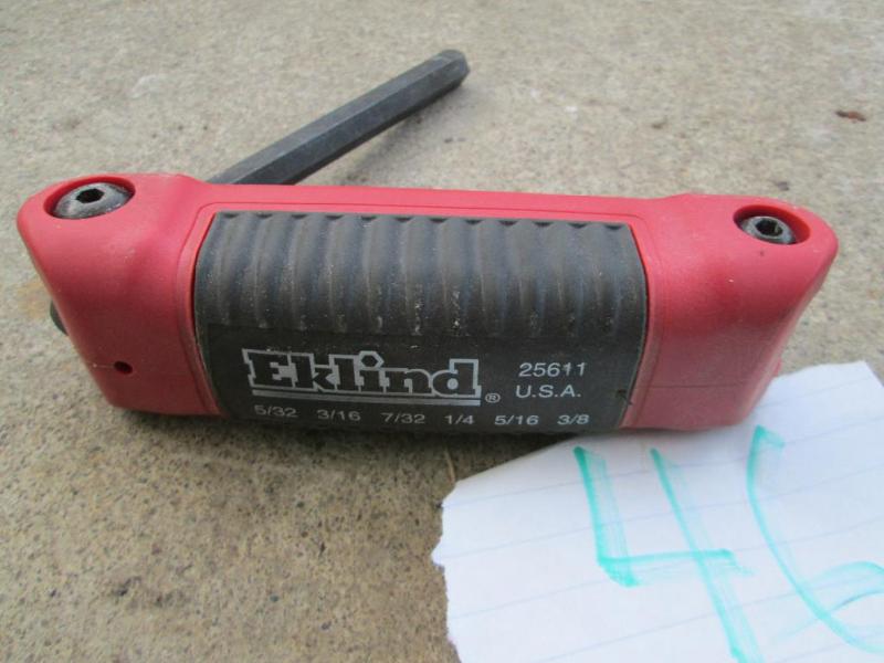 lot 46 image: Eklind allen wrench folding set, 5...
