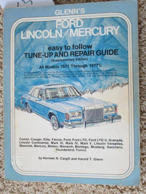 lot 63 image: Glenns Ford Lincoln Mercury tuneup ...