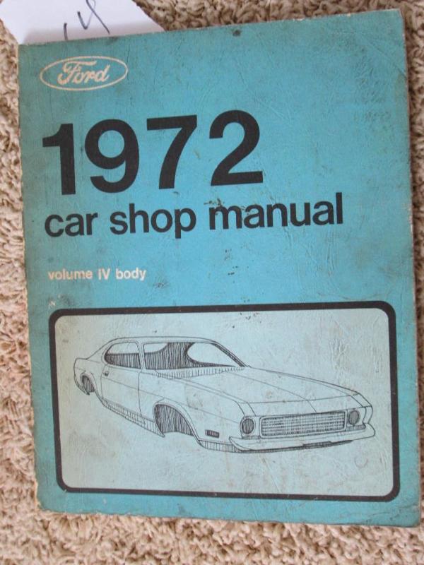 lot 64 image: Ford 1972 shop manual...