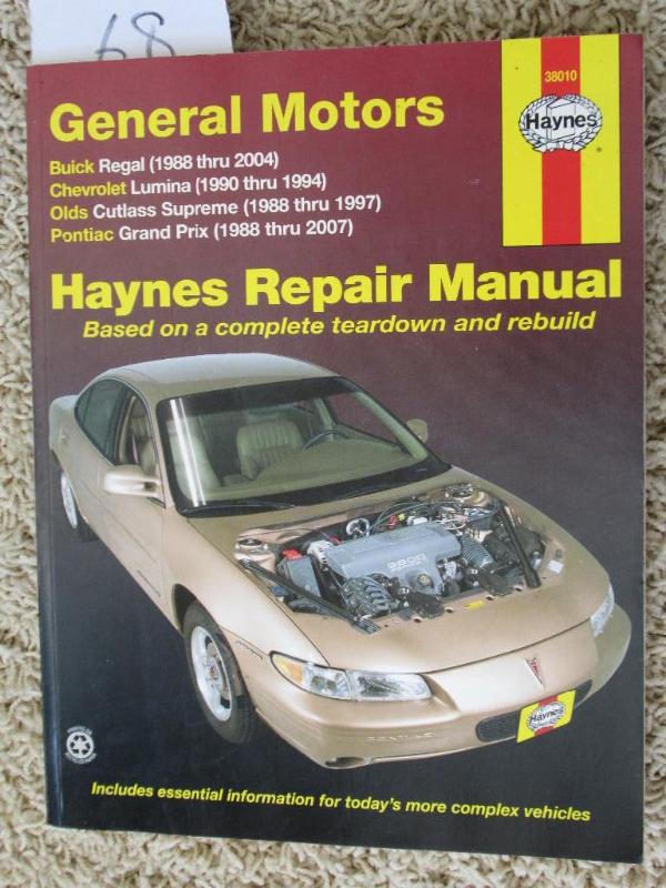 lot 68 image: Haynes General Mortors repair manu...