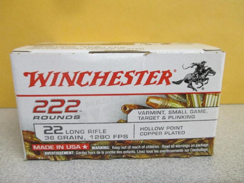 Winchester 22 long rifle 222 rounds...