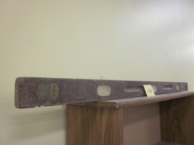 lot 128 image: Stanley wooden level.  ...