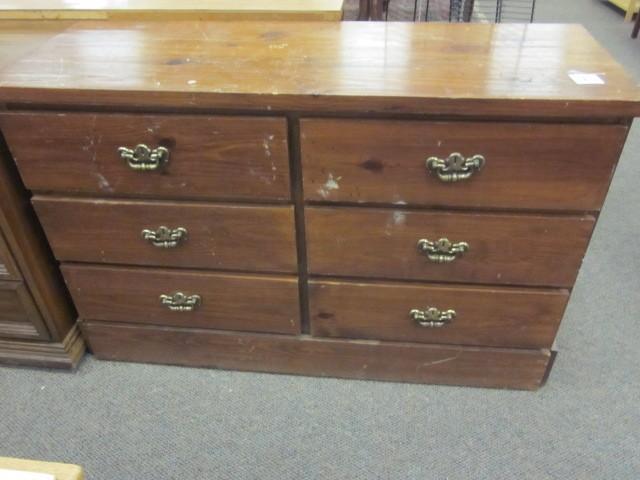 lot 180 image: 4 solid wood (6) drawer dresser. &...