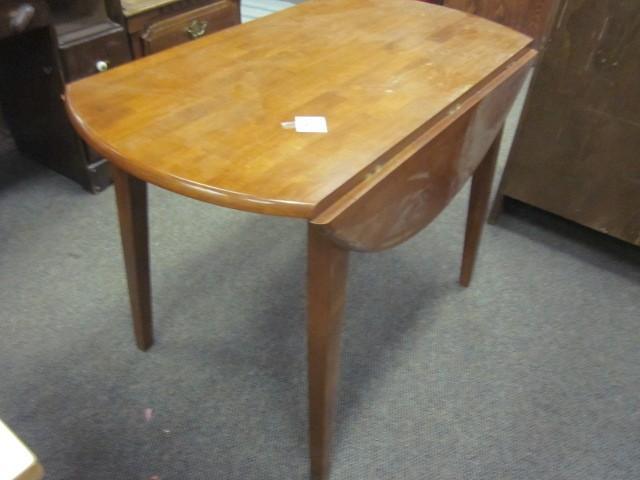 lot 183 image: Solid wood drop leaf table.  ...