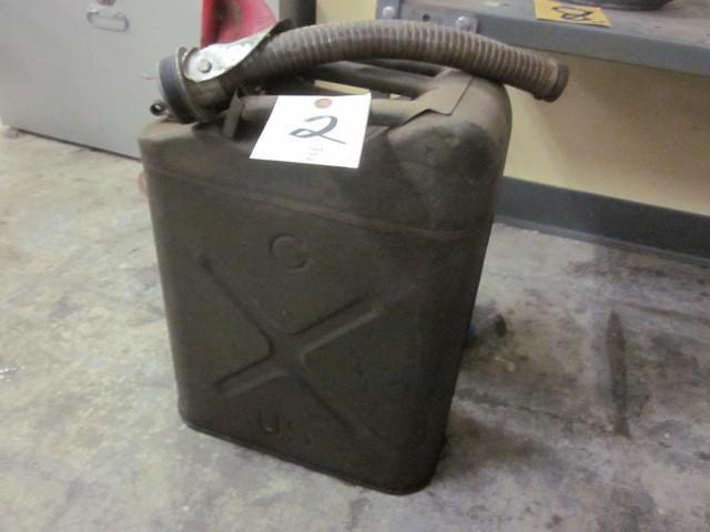 lot 2 image: US Army green issued Jerry can....