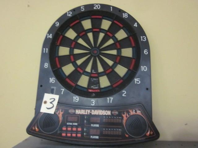 lot 3 image: Harley Davidson dart board....