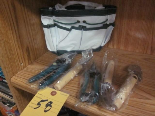 lot 58 image: New in package potting tools with c...