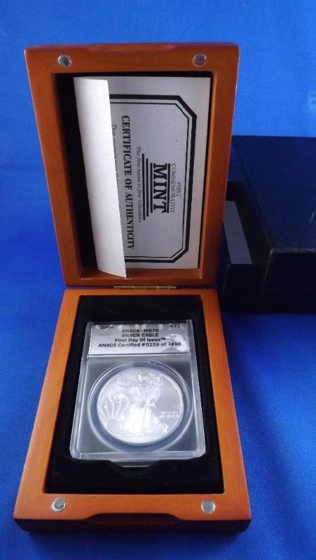 2008 Silver Eagle, MS-70 Firs...