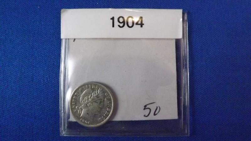 1904 Barber Dime, AU...